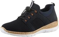 Slip-On Sneaker RIEKER, Damen, Gr. 36, blau (nachtblau), Nubuklederimitat, Textil,