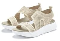 LASCANA Sommerschuh Sandale Sandalette, Sommerschuh aus elastischem Textil besonders