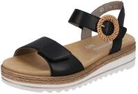 Keilsandalette REMONTE, Damen, Gr. 36, schwarz, Leder, unifarben, Schuhe
