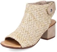 Rieker Sandalette, Sommerschuh, Sandalette, Blockabsatz, in modischer Flecht-Optik