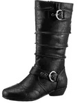 Aniston SHOES Stiefel Used-Look, mit gerafftem Schaft schwarz 37 EU