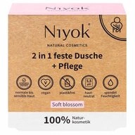 Niyok Feste Duschseife in feste Dusche Pflege Soft Blossom, 80 g