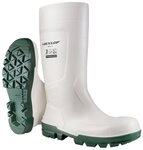 Dunlop Gummistiefel Sicherheitsstiefel Work-It Safety White PVC, SR LO LG S4