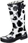 Gummistiefel BOCKSTIEGEL "Kuh", Damen, Gr. 36, schwarz (schwarz, wei&szlig;),