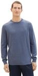 Rundhalspullover TOM TAILOR, Herren, Gr. XXL, blau (indigo blau), Strick,