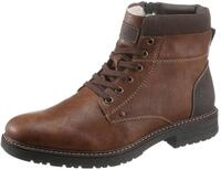 Schn&uuml;rboots RIEKER, Herren, Gr. 40, braun (cognac, dunkelbraun), Lederimitat,