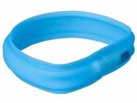 Trixie Leuchtband USB breit L-XL 70cm/30mm blau (12672)