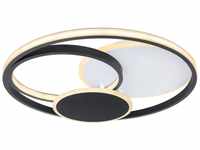 Globo LED-Deckenleuchte Opal Schwarz Weiß Metall Kunststoff rund A 7.3 cm...