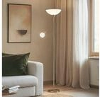 Lindby Stehlampe Elaina, Metall, Gold / Messing IP20, 1 x 15 W LED E27 + 1 x 8 W LED