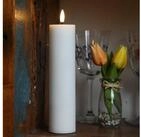Deluxe Homeart LED-Kerze Mia Deluxe Echtwachs flackernd Wachsspiegel H: 20cm D:...