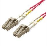 ROLINE LWL-Kabel 50/125&micro;m OM4, LC/LC Glasfaserkabel, (100.0 cm), LSOH, Low-Loss