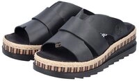 Rieker Pantolette Keilabsatz, Sommerschuh, Schlappen mit Juteumrahmung