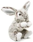 Uni-Toys Kuscheltier Hase mit Schlappohren - verschiedene Fellfarben - 15 cm -