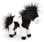 Uni-Toys Kuscheltier Pferd schwarz-wei&szlig;, stehend - 19 cm oder 23 cm (H&ouml;he) -
