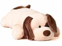 UNI-TOYS Plüsch Kissen Hund braun 57 cm beige