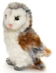 Uni-Toys Kuscheltier Schleiereule - 17 cm od. 27 cm (H&ouml;he) - Pl&uuml;sch-Vogel, Eule,