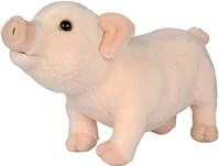 Uni-Toys Kuscheltier Schwein rosa - L&auml;nge 28 cm - Pl&uuml;sch-Ferkel, Gl&uuml;cksschwein -