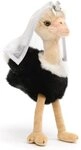 Uni-Toys Kuscheltier Strau&szlig; mit Braut-Schleier - 28 cm (H&ouml;he) - Brautstrau&szlig; -