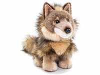 Uni-Toys Kuscheltier Wolf Junges, sitzend - 20 cm (Höhe) - Plüschtier, zu 100...