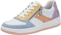 Sneaker RIEKER SPORT, Damen, Gr. 43, bunt (wei&szlig; bunt), Lederimitat, Schuhe Sneaker,