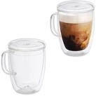relaxdays Teeglas Doppelwandige Kaffeegl&auml;ser 2er Set, Glas