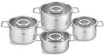 Fissler Topf-Set Fissler Pure Collection, Edelstahl 18/10 (Set, 4-tlg., Kochtopf