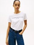 Tommy Hilfiger Kurzarmshirt REG CORP LOGO C-NK mit Logoschriftzug und Stickerei