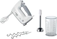 BOSCH Handmixer ErgoMixx MFQ36470, Edelst. R&uuml;hrbesen/Knethaken, Mixfu&szlig;, 5 Stufen,