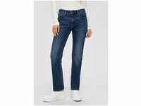 QS Stoffhose Jeans Catie / Slim Fit / Mid Rise / Straight Leg Label-Patch,...