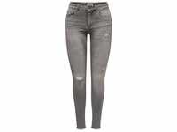 ONLY Skinny-fit-Jeans ONLBLUSH MID SK AK RW DST DNM REA724NOOS mit Destroyed Effekt