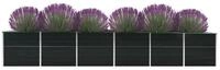 vidaXL Hochbeet vidaXL Garten-Hochbeet Verzinkter Stahl 480x80x77 cm Anthrazit
