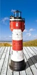 J&uuml;rgen Westerholt GmbH LED Dekoobjekt Solar-Leuchtturm ROTER SAND Dekoleuchte
