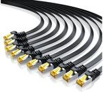 Primewire LAN-Kabel, CAT.7, RJ-45 (Ethernet) (25 cm), CAT 7 Flachband Gigabit