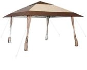 COSTWAY Faltpavillon 4 x 4m Pop Up Pavillon, mit Rollen, Ein-Knopf-Design