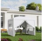 Outsunny Faltpavillon Bierzelt mit 4 Seitenw&auml;nden, Fenster, mit 4 Seitenteilen,