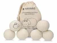 Navaris Trocknerbälle 6er Pack ökologisch - Ball für Wäschetrockner aus...