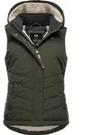 Ragwear Steppweste Hesty Wasserdichte Outdoor-Weste mit abnehmbarer Kapuze