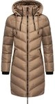 Marikoo Wintermantel Armasa modischer Damen Winter Steppmantel mit Kapuze