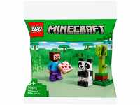 LEGO® Konstruktionsspielsteine Minecraft Steve mit Baby-Panda