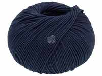 LANA GROSSA Cool Wool Seta 0004 nachtblau Häkelwolle, 160 m blau