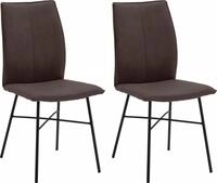 NIEHOFF SITZM&Ouml;BEL 4-Fu&szlig;stuhl Capri (Set, 2 St), Bezug in Microfaser oder Leder,