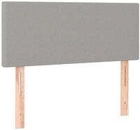 vidaXL Bett LED Kopfteil Hellgrau 100x5x78/88 cm Stoff (1-tlg)