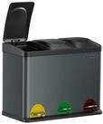 SONGMICS M&uuml;lleimer, M&uuml;lltrennsystem, Abfalleimer, Edelstahl, 45 L