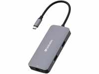 Verbatim Laptop-Dockingstation, USB-C Pro 5 in 1 Multiport-Hub, HDMI, RJ45,...
