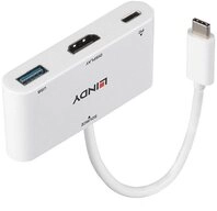 Lindy Videokabel-Adapter 0.18 m HDMI + USB Type-A USB Typ-C 43340 USB-Adapter