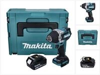 Makita Akku-Schlagschrauber DTW 701 T1J 18 V 700 Nm 1/2" XPT Brushless + 1x...