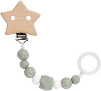 L&Auml;SSIG Schnullerbefestigung Little Universe, star olive