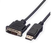 VALUE DisplayPort Kabel DP ST - DVI (24+1) ST, LSOH Audio- & Video-Kabel, DisplayPort