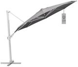 KETTLER Ampelschirm Kettler Ampelschirm LED 350 cm Sonnenschirm mit Schutzhaube rund