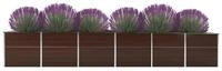 vidaXL Hochbeet, Garten-Hochbeet Verzinkter Stahl 480x80x77 cm Braun